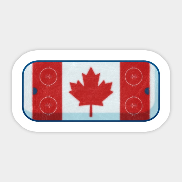 Hockey Rink Flag Sticker by cheekenpeeg